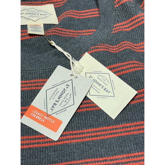 St John’s Bay NWT Men’s‎ Waffle Knit Long Sleeve Gray Mens Size XL - Picture 5 of 7